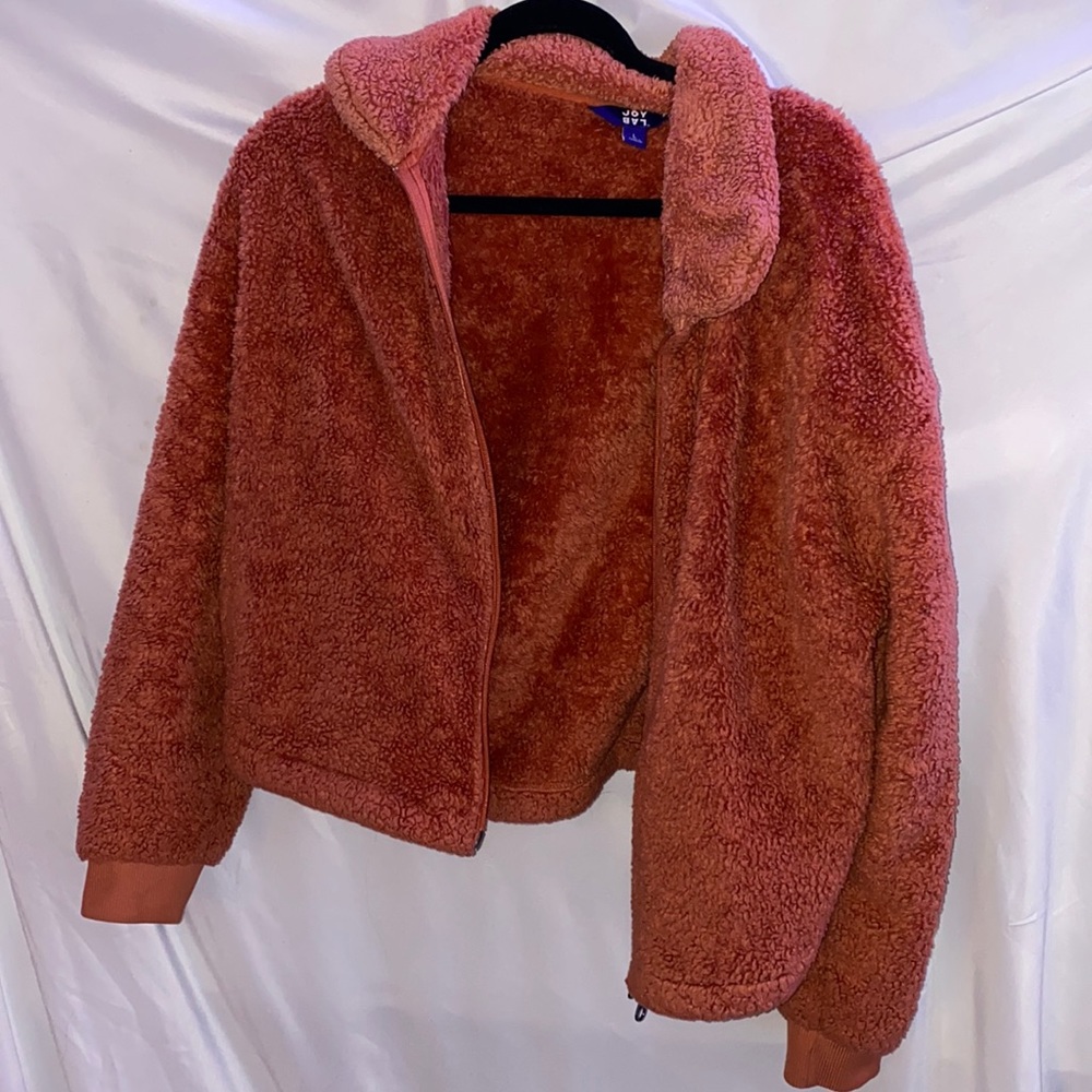 Fluffy peach jacket